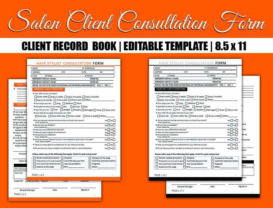 Printable Hair Consultation Form